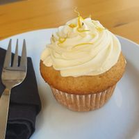 Lemon cupcake at Cafe Prostoru_ in Decin