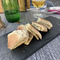 bolo do caco with vegan garlic butter at Gavino Restaurante Bar in Funchal
