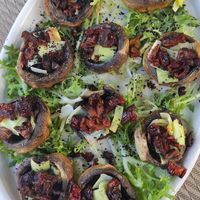 Stuffed mushrooms (with leek and sun dried tomatoes, from starters) at Gavino Restaurante Bar in Funchal