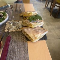 bolo do caco traditional bread with vegan butter  at Gavino Restaurante Bar in Funchal