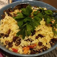 Orientalischer Couscous mit Rosinen und Paprika at Gavino Restaurante Bar in Funchal