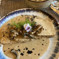 Seitan steak W mushroom sauce   at Gavino Restaurante Bar in Funchal
