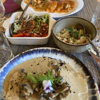 Steak with cous cous and side salad   at Gavino Restaurante Bar in Funchal