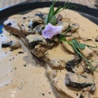 Seitan Braten mit Pilzrahmsauce at Gavino Restaurante Bar in Funchal