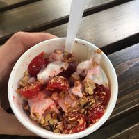 Cherries & crushed almonds!  at Whit's Frozen Custard in Daphne