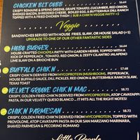 Menu  at Bleus Burger in Gulf Shores