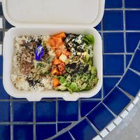 Singhawaiian Papaya Poké Bowl at The Breakfast Club in East Singapore