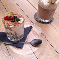 Tiramisu en chocomel at Cafe Goos in Hoorn