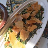 crunchy and garlicy fattoush salad at Moses Cafe in Graz