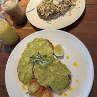 Avo toast, mushroom & pesto toast    at Backyard Cafe - Street 240 in Phnom Penh