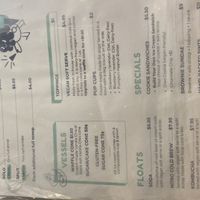 Menu  at The Greenery Creamery in Sanford