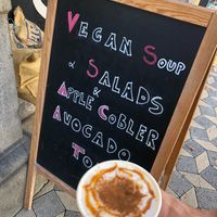 pumpkin spice latte at R&B in Ljubljana