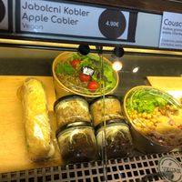 vegan apple cobbler at R&B in Ljubljana