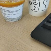 Mango chia pudding at R&B in Ljubljana