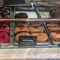 Vegan donut selection at Dough Doughnuts - Flatiron in New York City