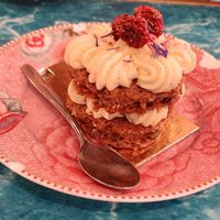 Vegan carrot cake at Penny Lane Cafe in Aalborg