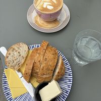 bread with vegan cheese  at Penny Lane Cafe in Aalborg