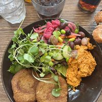 Falafel salad with bread   at Penny Lane Cafe in Aalborg