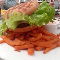 Vegan burger at Bierhaus to Augustin in Klagenfurt