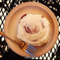 cinnamon bun at City Cakes and Cafe in Salt Lake City