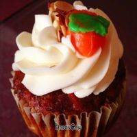 carrot cake cupcake at City Cakes and Cafe in Salt Lake City