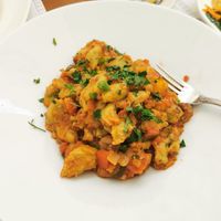 Spinat gnocchi (leider kein Tofu vorrätig) Portion ok at Gasthaus im Landhaushof in Klagenfurt