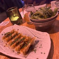 Gyoza and edamame   at Vegan Sushi Bar - Downtown in Amsterdam