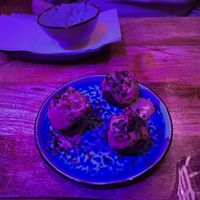 ‘Octopus’ balls  at Vegan Sushi Bar - Downtown in Amsterdam