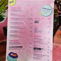 Menu at Vegan Sushi Bar - Downtown in Amsterdam