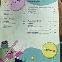 Drinks menu Aug 2024  at Vegan Sushi Bar - Downtown in Amsterdam