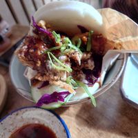 No Chicken Bao Bun at Vegan Sushi Bar - Downtown in Amsterdam