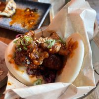 Korean chicken bao bun  at Vegan Sushi Bar - Downtown in Amsterdam