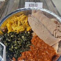 It's some of the best Ethiopian food I've had in a long time. The seasonings were excellent. I loved the lentils only because I'm a spicy girl. 😊 at Konjo Ethiopian Food in Edgewater