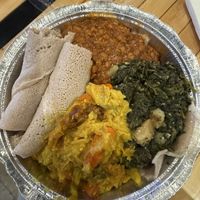 Vegan platter  at Konjo Ethiopian Food in Edgewater
