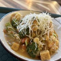 Chupe de verduras y tofu #Veganuary at Herbívoro- Chapinero in Bogota