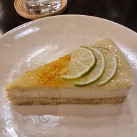 Lemon cheese cake at VIBE Coffee & Plant-Based Food in Bangkok