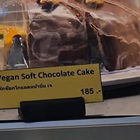 Chocolate cake at VIBE Coffee & Plant-Based Food in Bangkok