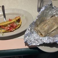 Soy meat taco and burrito sans cheese! at Lolita's Mexican Restaurant in Luquillo