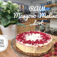 Raw mango malinový dort #Veganuary at EkoSpajzka in Vyskov