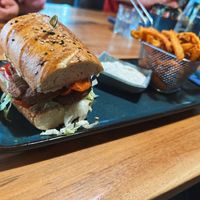 Falafel „Burger“ (Sandwich)  at Feinkost Sirin's in Bad Sackingen