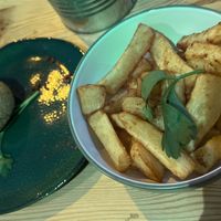 Jackfruit Coxinha and Fried Cassava  at Tapiocaria in Berlin