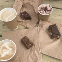 Delicious vegan cakes  at Be Kind The Vegan Coffee Caravan in Hayle