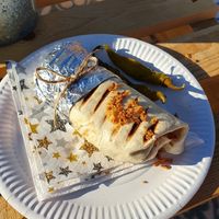 Vegan kebab at Be Kind The Vegan Coffee Caravan in Hayle