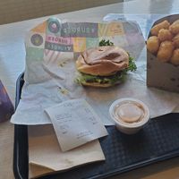 Meal at V Burger in Calgary