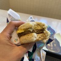 Sausage egg sandwich    at V Burger in Calgary