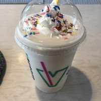 Small vanilla milkshake at V Burger in Calgary