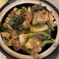 Mixed vegetables with noddles & secret sauce (it’s a bit peanut-y)  at Su Guan in Florence