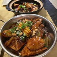 The spicy hot pot - tastes like gravy with chilli, with a lot of ingredients, recommend for something different   at Su Guan in Florence