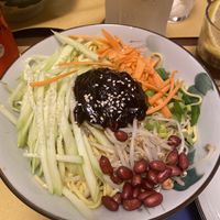 black bean noodles   at Su Guan in Florence