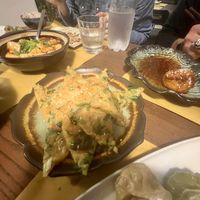 Korean kimchi pancakes – interesting, but wouldn’t order them again.  at Su Guan in Florence